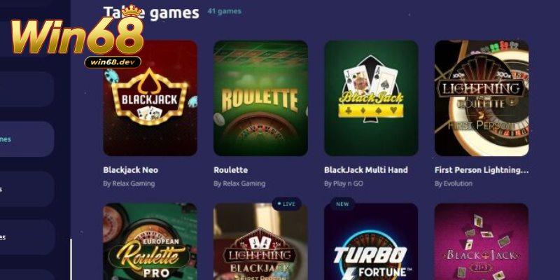 Sòng bài Win68 và hành trình làm chủ từng ván cược 3 Cập nhật danh sách game sòng bài Win68
